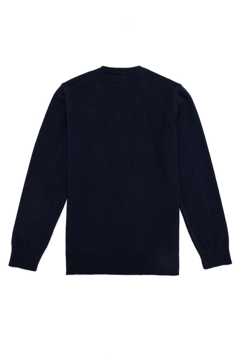 Erkek Çocuk Lacivert Bisiklet Yaka Triko Kazak - 50255664018