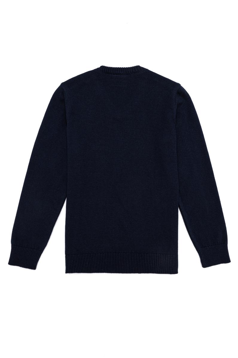 Erkek Çocuk Lacivert Bisiklet Yaka Triko Kazak