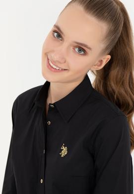 Kadın Siyah Uzun Kollu Basic Gömlek - 50256721030