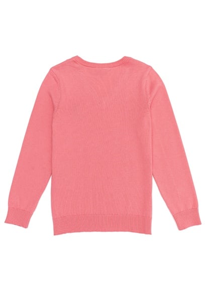 Kız Çocuk Açık Pembe Basic Kazak