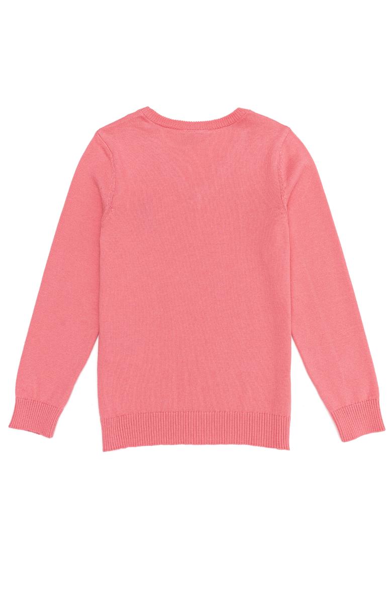 Kız Çocuk Açık Pembe Basic Kazak - 50255540035