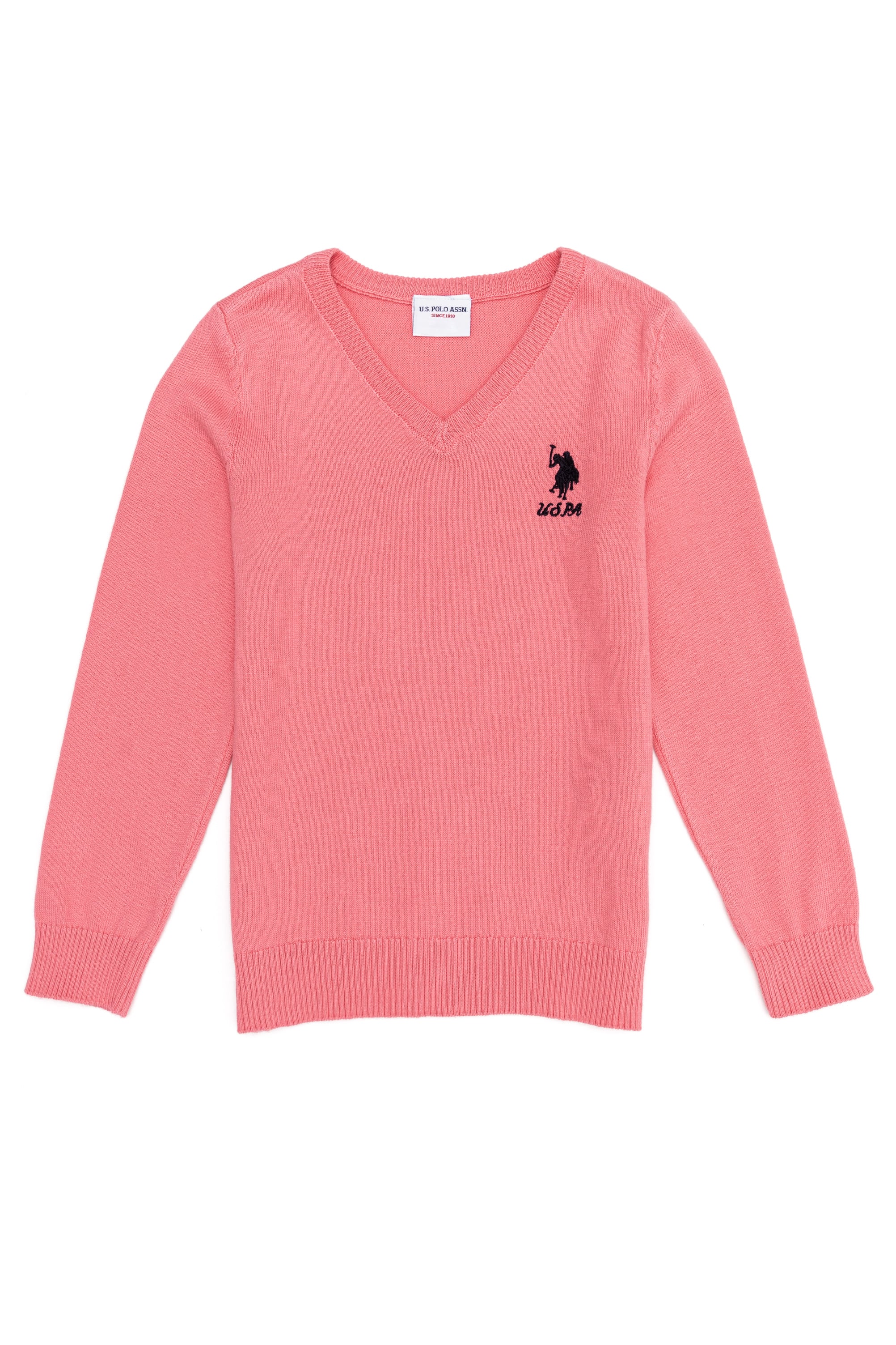 Kız Çocuk Açık Pembe Basic Kazak - Image 1