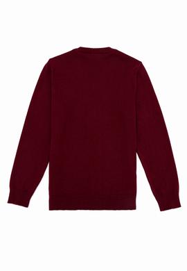 Erkek Çocuk Bordo Bisiklet Yaka Triko Kazak - 50255664005