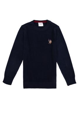 Erkek Çocuk Lacivert Bisiklet Yaka Triko Kazak - 50255273011