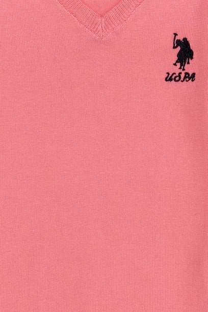 Kız Çocuk Açık Pembe Basic Kazak