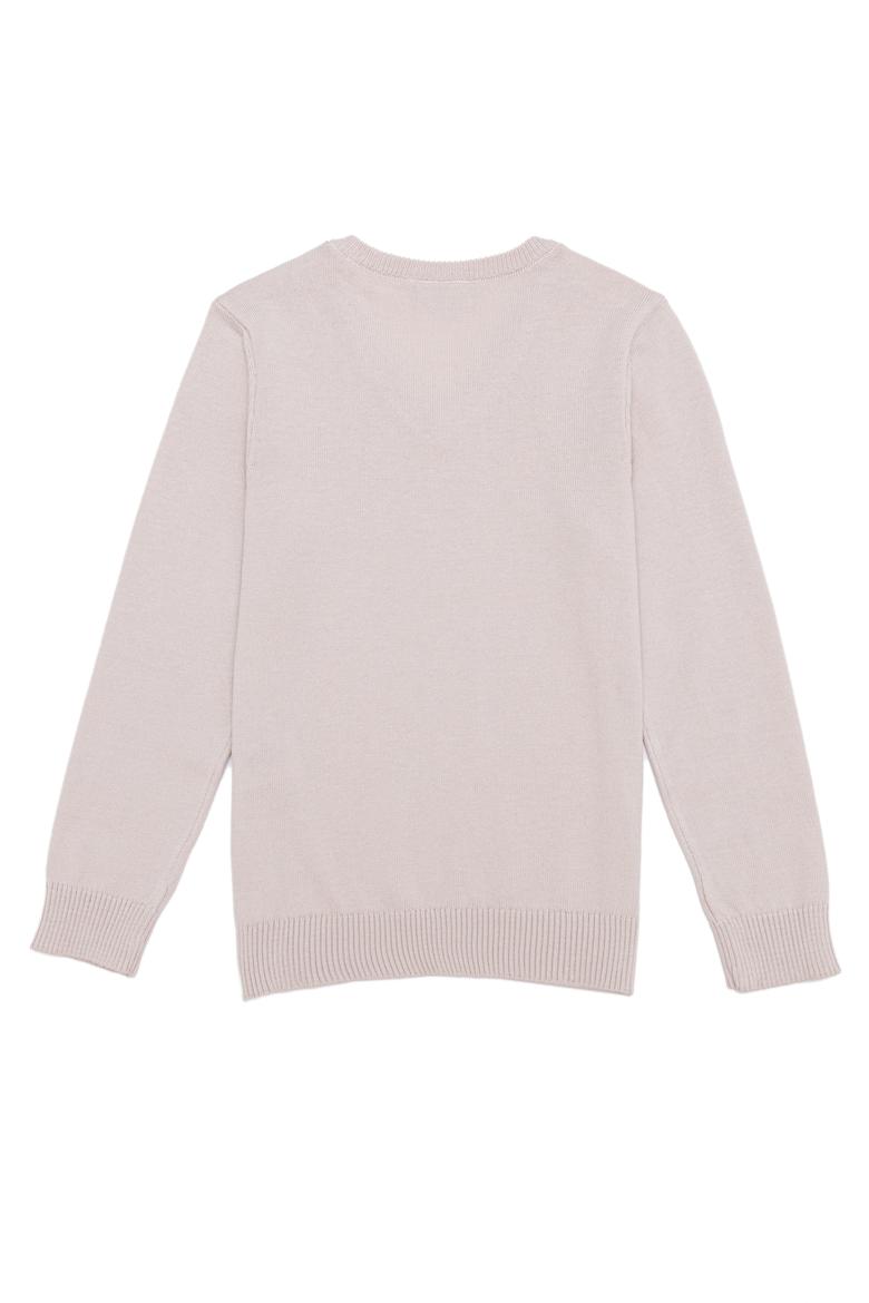 Kız Çocuk Krem Basic Kazak - 50255540019