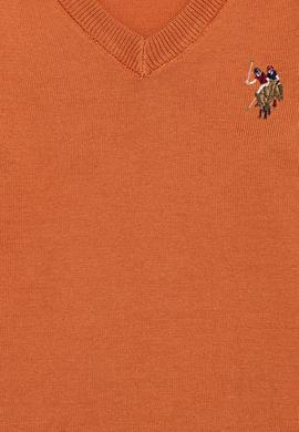 Erkek Çocuk Kiremit Bisiklet Yaka Triko Kazak - 50255777058