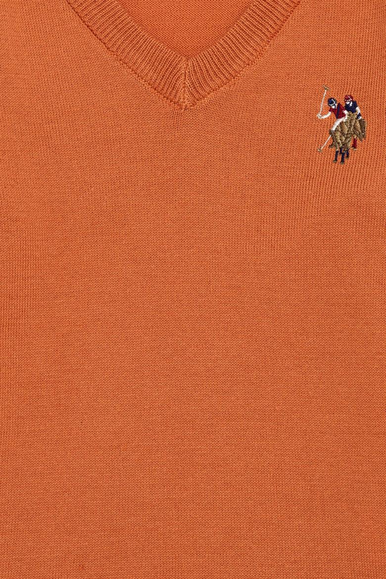 Erkek Çocuk Kiremit Bisiklet Yaka Triko Kazak - 50255777058