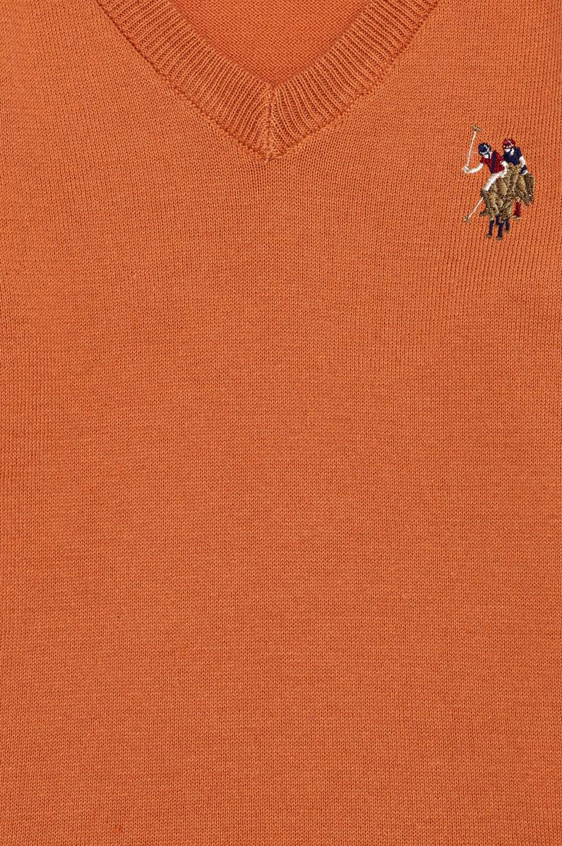 Erkek Çocuk Kiremit Bisiklet Yaka Triko Kazak