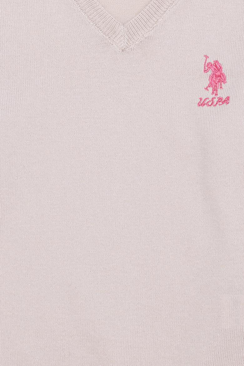 Kız Çocuk Krem Basic Kazak - 50255540019