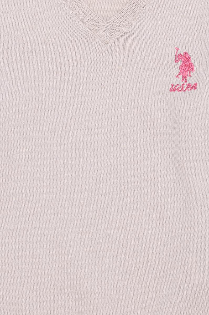 Kız Çocuk Krem Basic Kazak