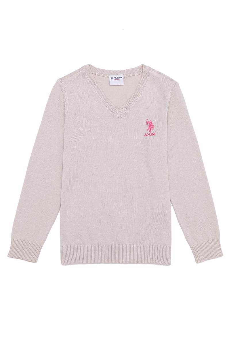 Kız Çocuk Krem Basic Kazak