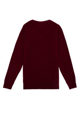 Erkek Çocuk Bordo Bisiklet Yaka Triko Kazak - 50255777004