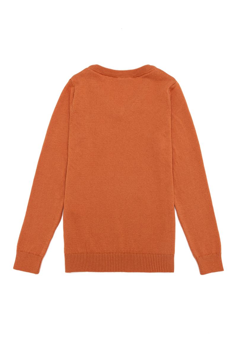 Erkek Çocuk Kiremit Bisiklet Yaka Triko Kazak