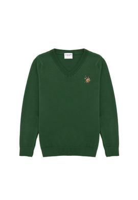 Erkek Çocuk Yeşil Bisiklet Yaka Triko Kazak - 50255777028