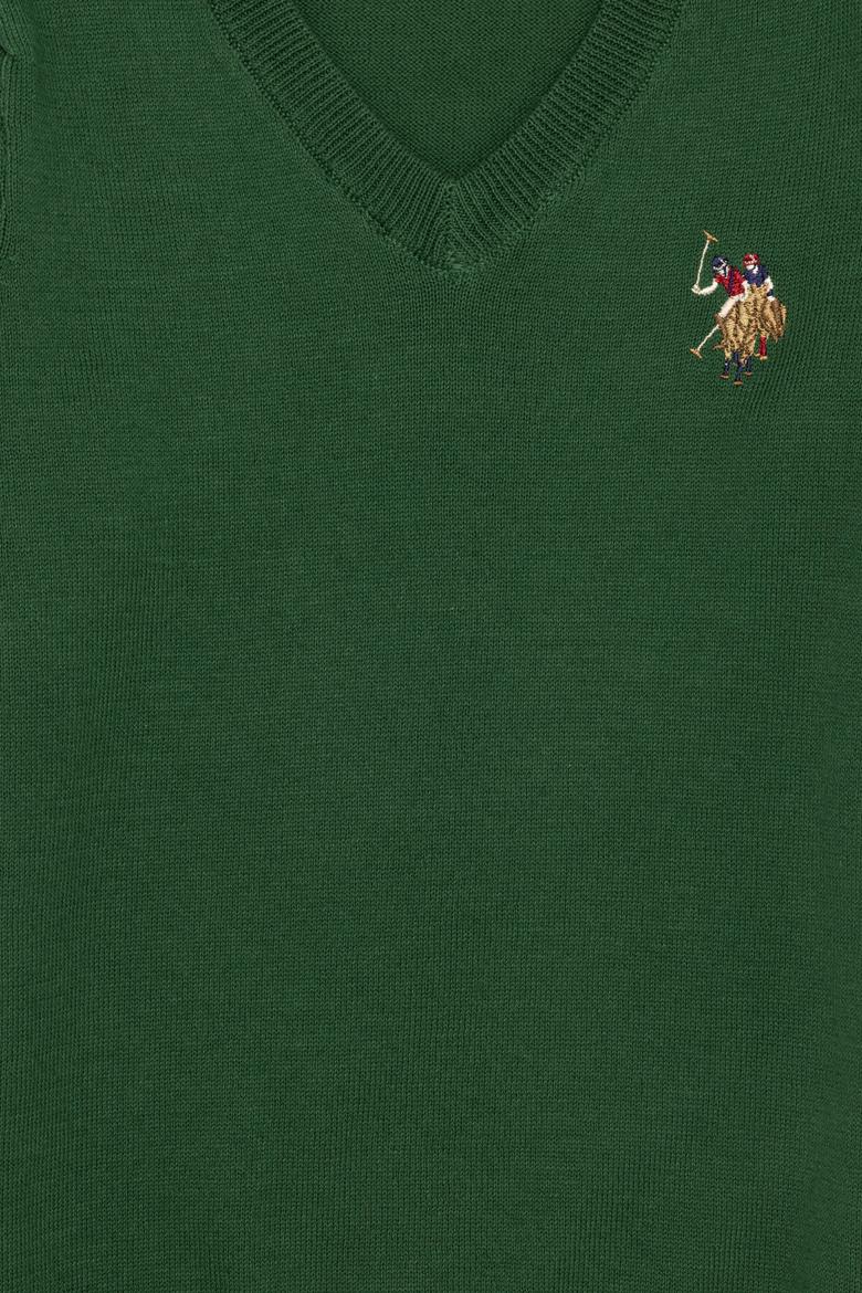 Erkek Çocuk Yeşil Bisiklet Yaka Triko Kazak - 50255777028