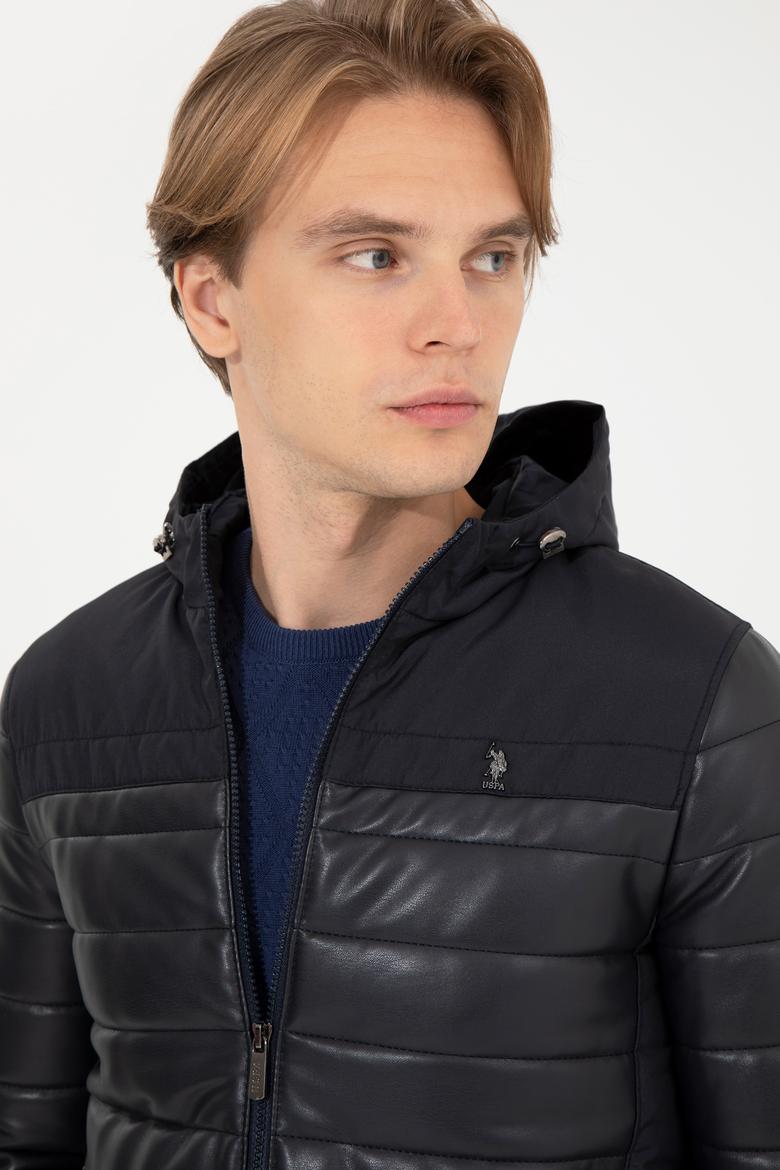 Erkek Lacivert Deri Ceket - 50259132016