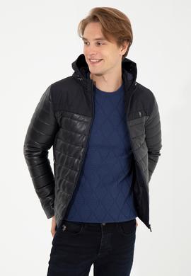 Erkek Lacivert Deri Ceket - 50259132016