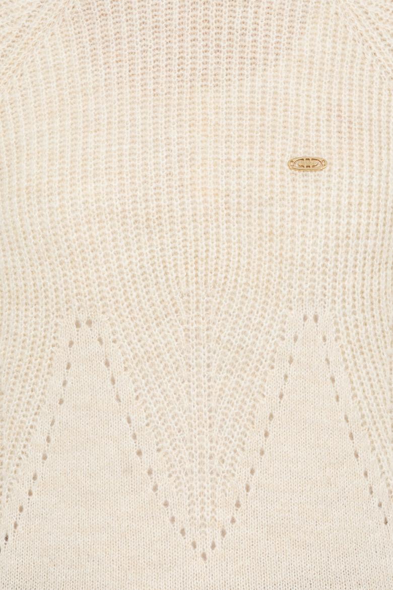 Kadın Krem Melanj Kazak - 50237627047