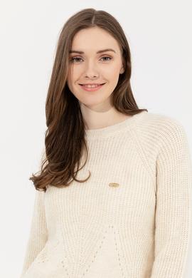 Kadın Krem Melanj Kazak - 50237627047