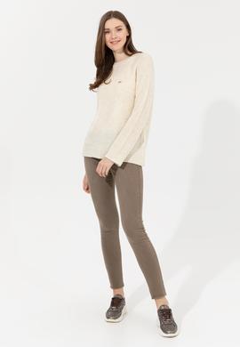 Kadın Krem Melanj Kazak - 50237627047