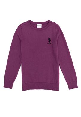 Kız Çocuk Menekşe Bisiklet Yaka Basic Kazak - 50252446017