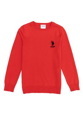 Kız Çocuk Kırmızı Basic Bisiklet Yaka Kazak - 50252446012