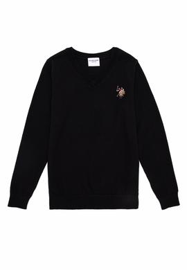 Erkek Çocuk Siyah Bisiklet Yaka Triko Kazak - 50255777022