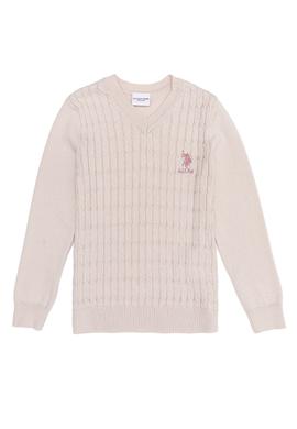 Kız Çocuk Krem Basic Kazak - 50255649042