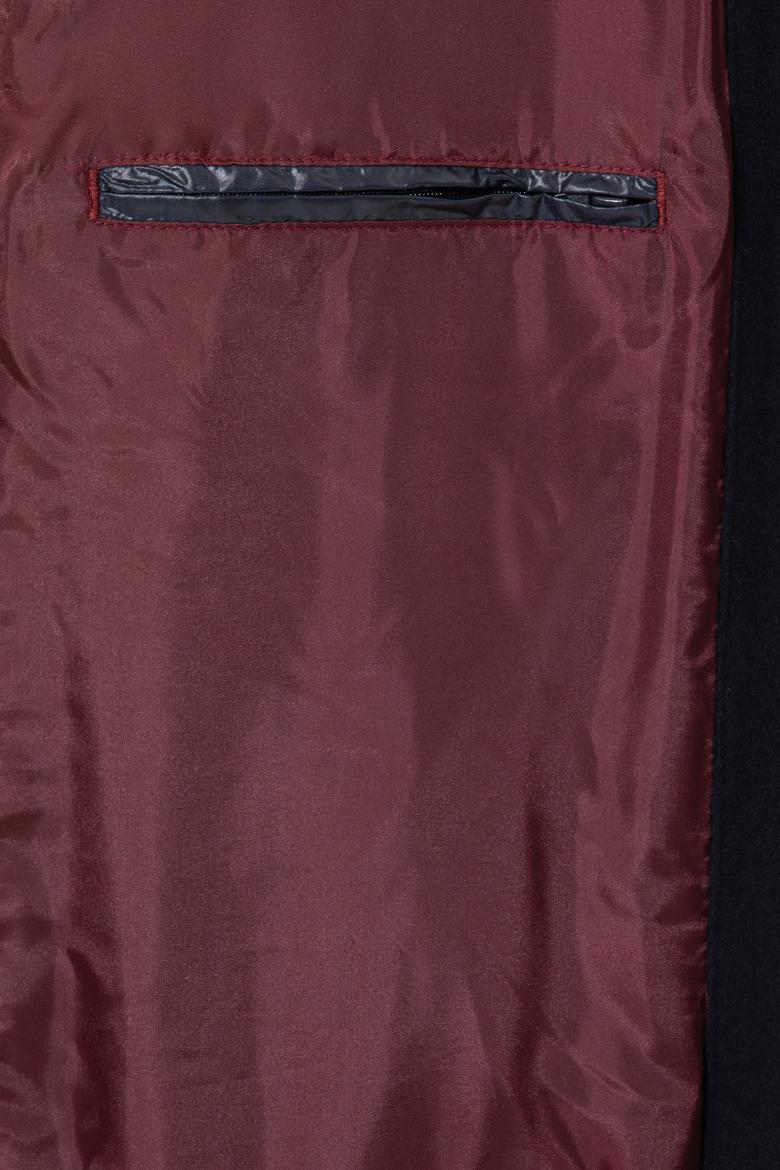 Erkek Lacivert Kaşe Kaban - 50254561003