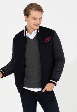 Erkek Lacivert Kaşe Kaban - 50254561003