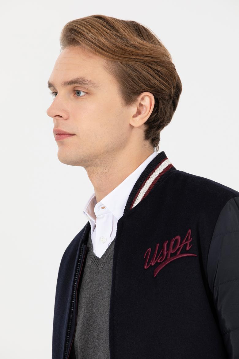 Erkek Lacivert Kaşe Kaban - 50254561003