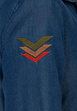 Kadın Koyu Mavi Jean Gömlek - 50238220003