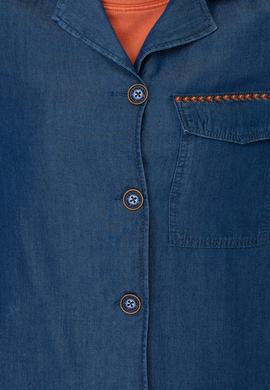 Kadın Koyu Mavi Jean Gömlek - 50238220003
