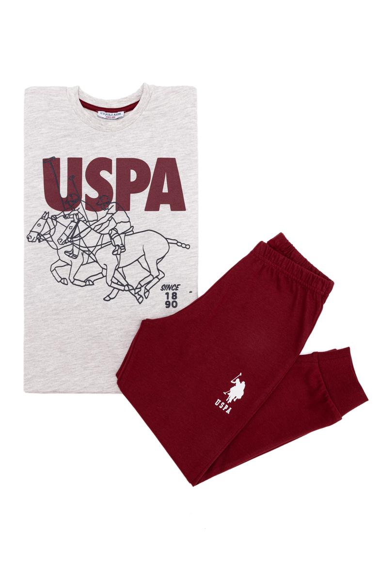 Erkek Çocuk Bej Melanj Pijama Takımı