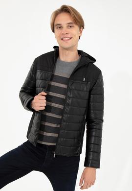 Erkek Siyah Deri Ceket - 50259132006