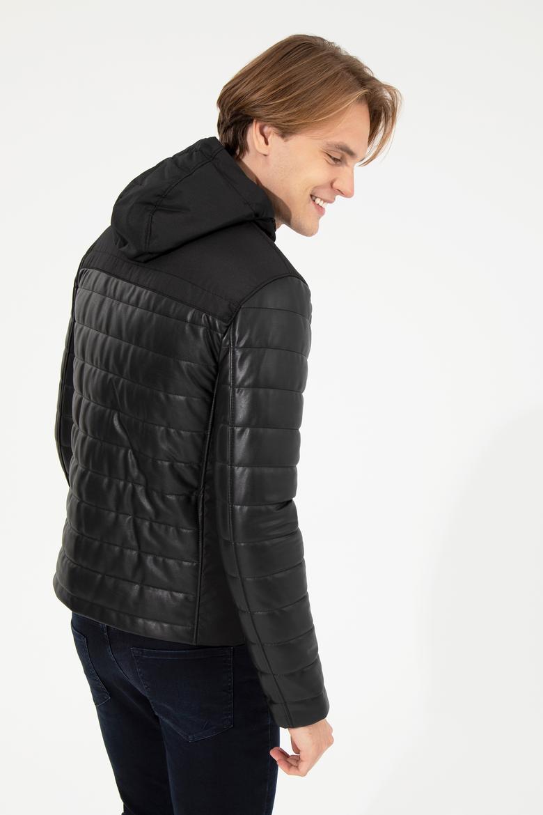 Erkek Siyah Deri Ceket - 50259132006