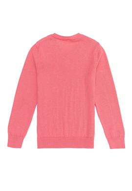 Kız Çocuk Açık Pembe Bisiklet Yaka Basic Kazak - 50255649075