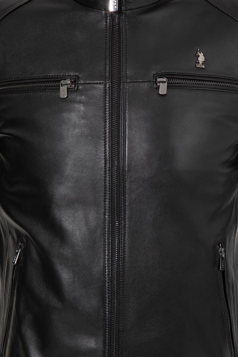 Erkek Siyah Deri Ceket - 50255932004