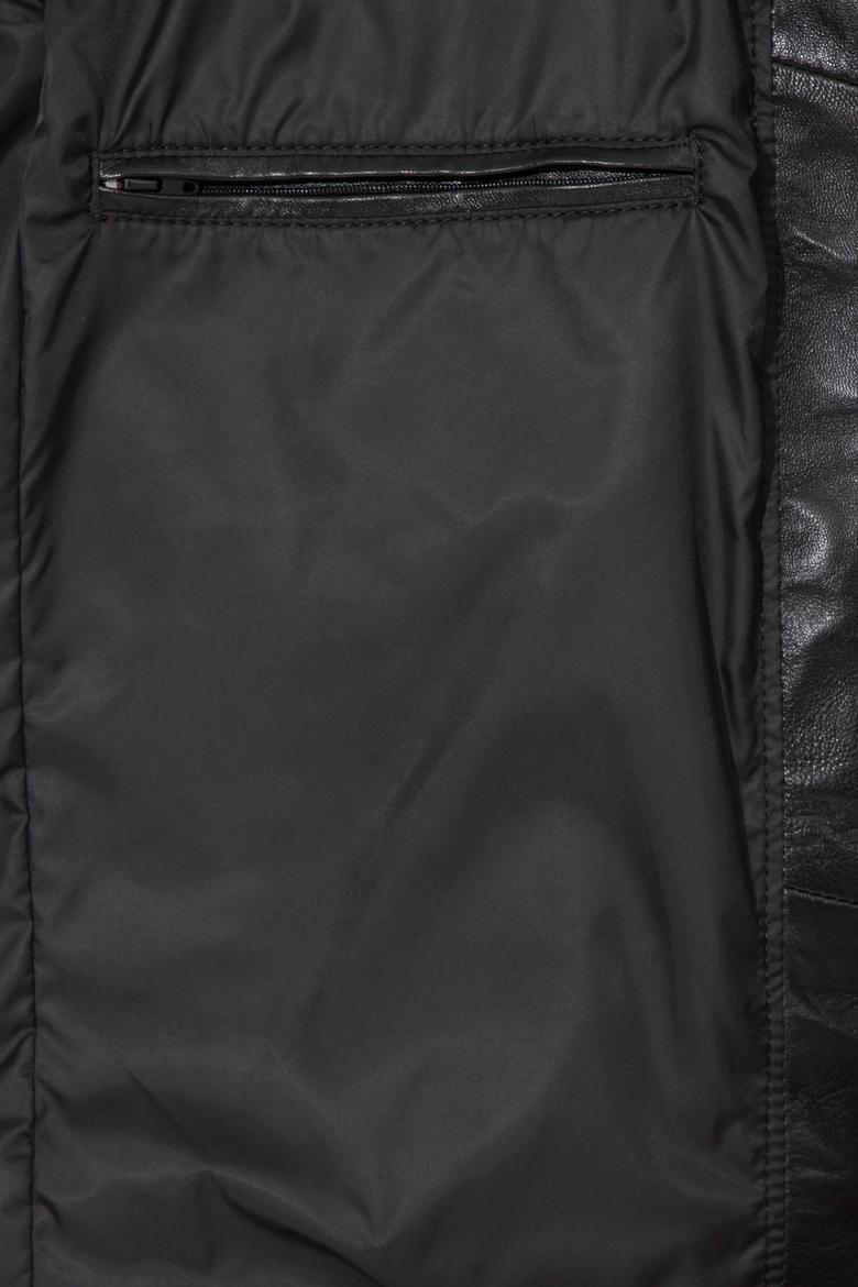 Erkek Siyah Deri Ceket - 50255932004