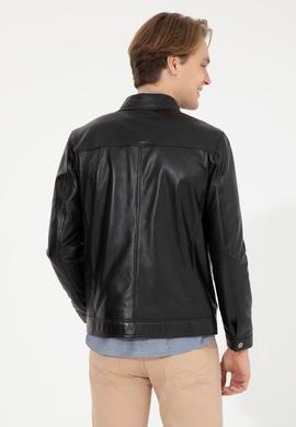 Erkek Siyah Deri Ceket - 50255932004