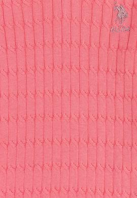 Kız Çocuk Açık Pembe Bisiklet Yaka Basic Kazak - 50255649075