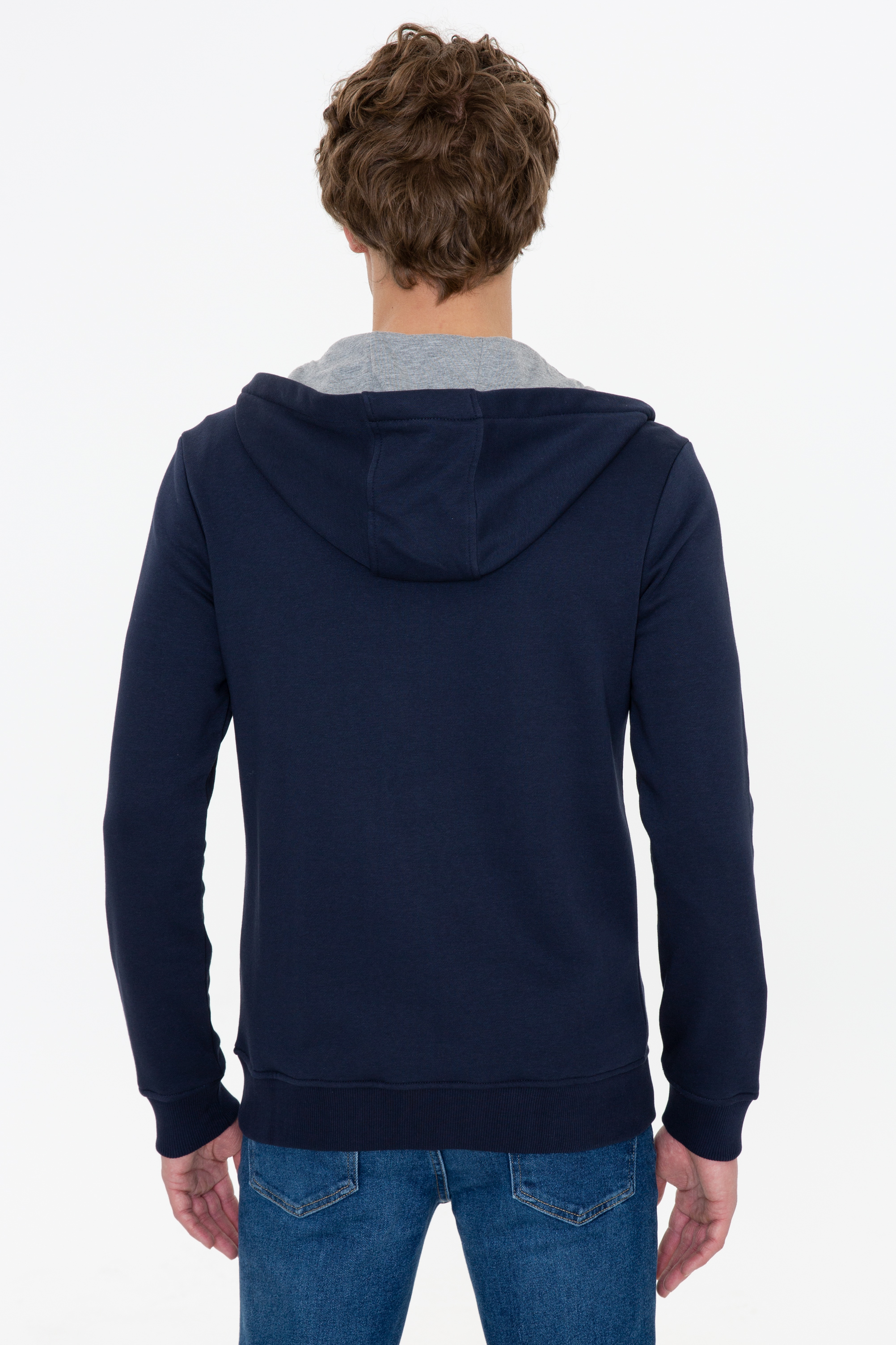 Erkek Lacivert Sweatshirt - Image 4
