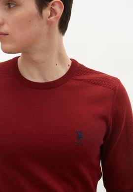 Erkek Bordo Basic Kazak - 50236971032