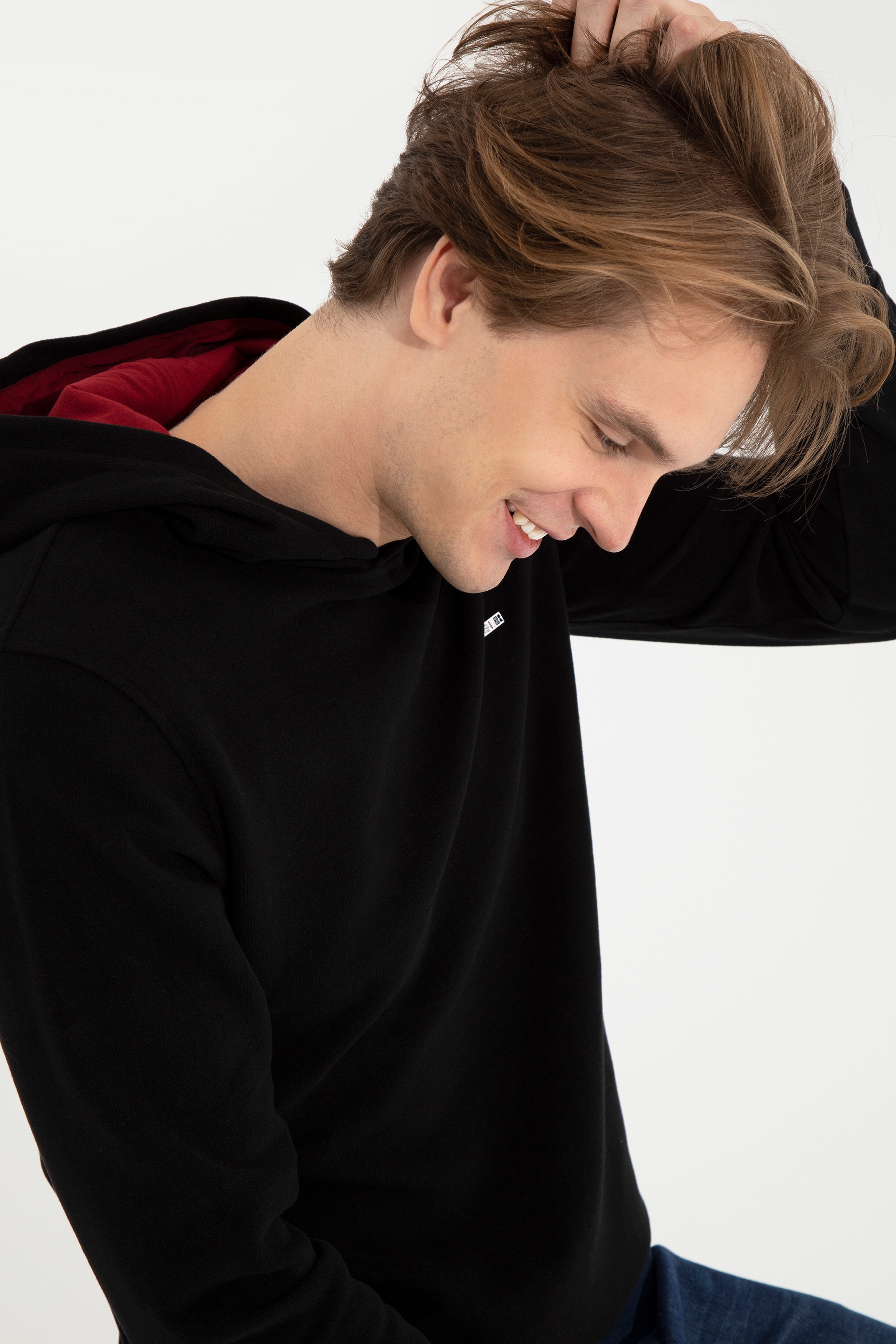 Erkek Siyah Sweatshirt - Image 2