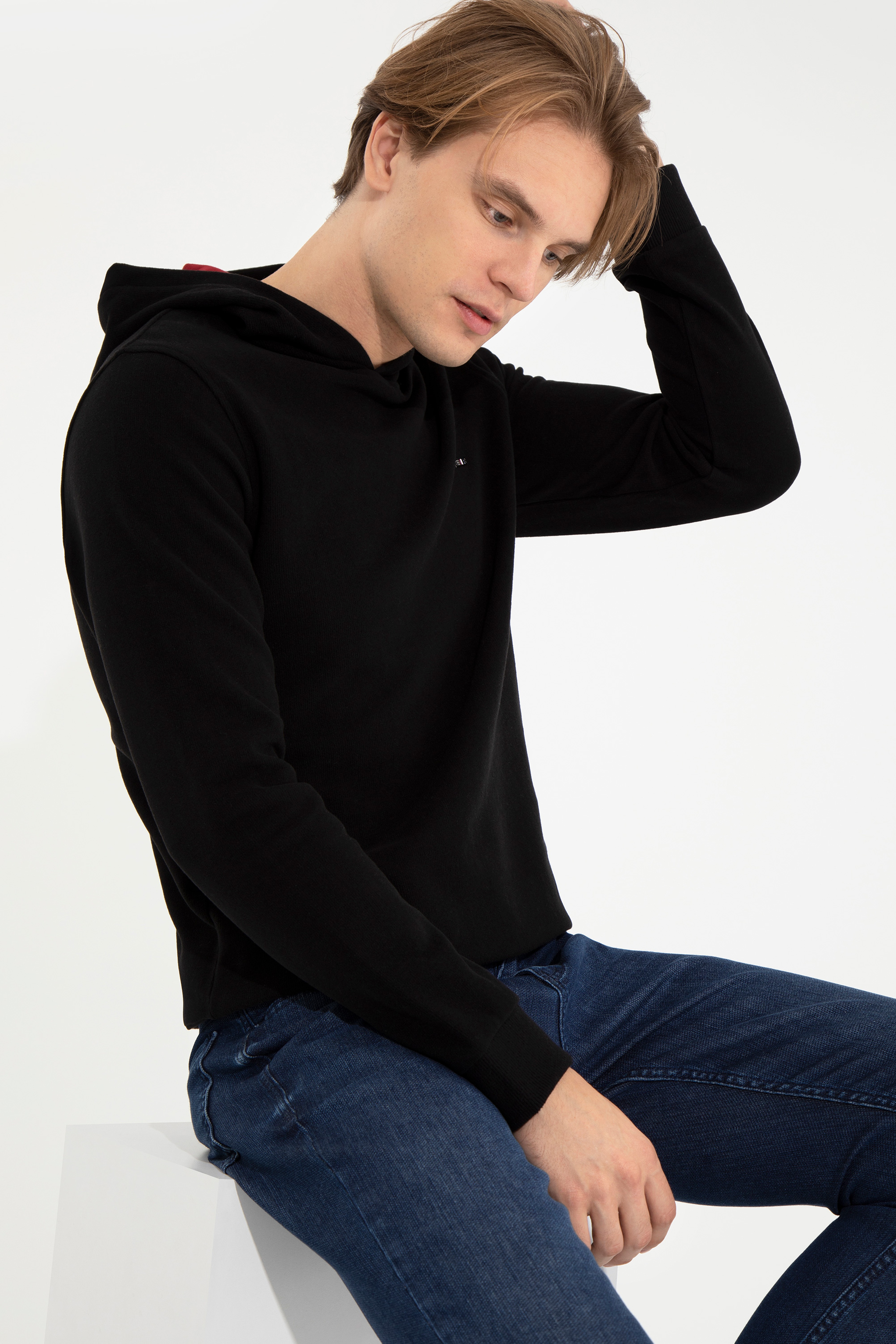 Erkek Siyah Sweatshirt - Image 4