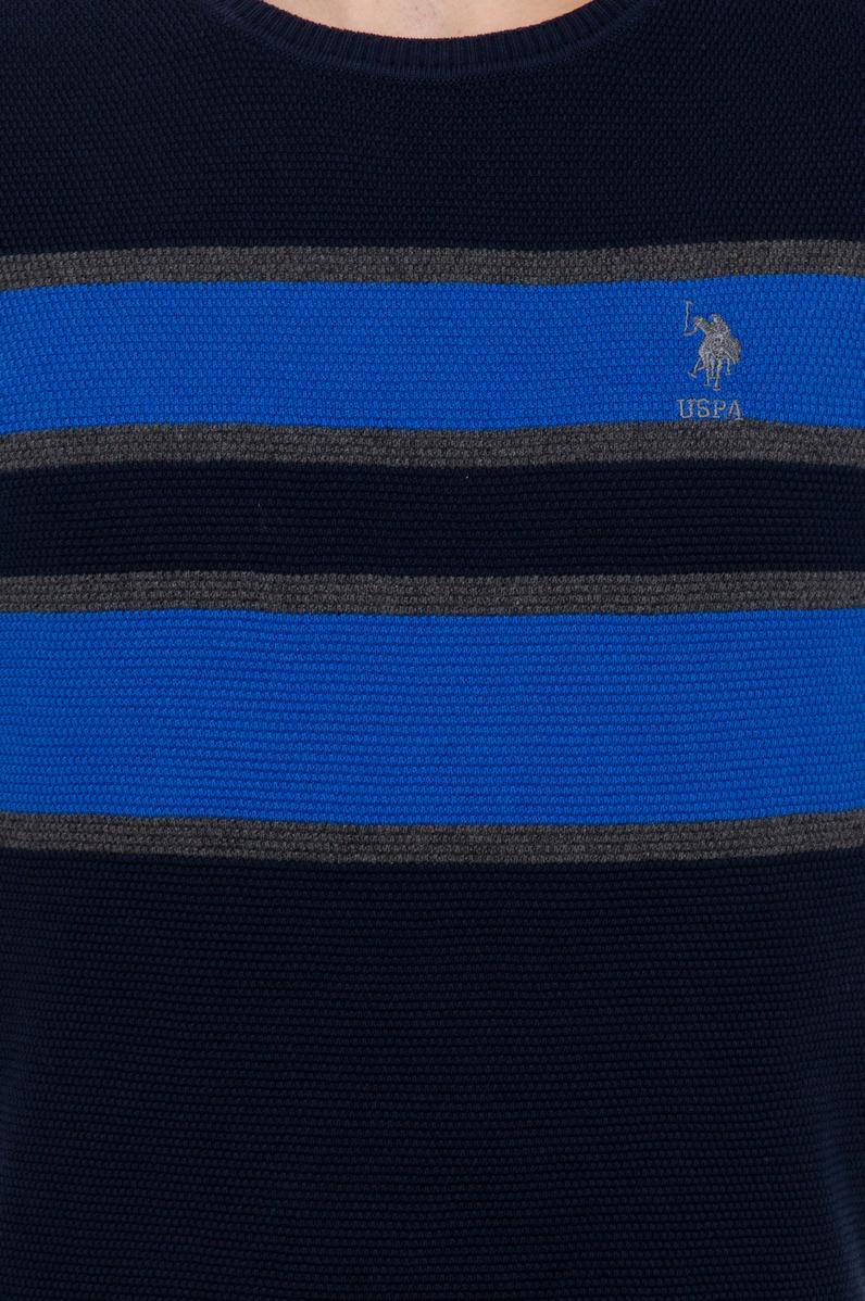 Erkek Lacivert Bisiklet Yaka Triko Kazak