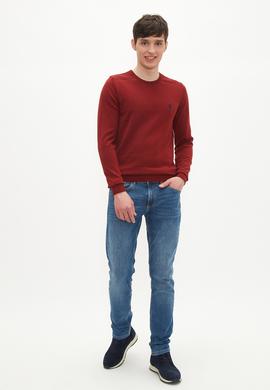 Erkek Bordo Basic Kazak - 50236971032