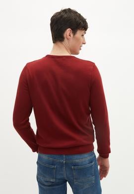 Erkek Bordo Basic Kazak - 50236971032