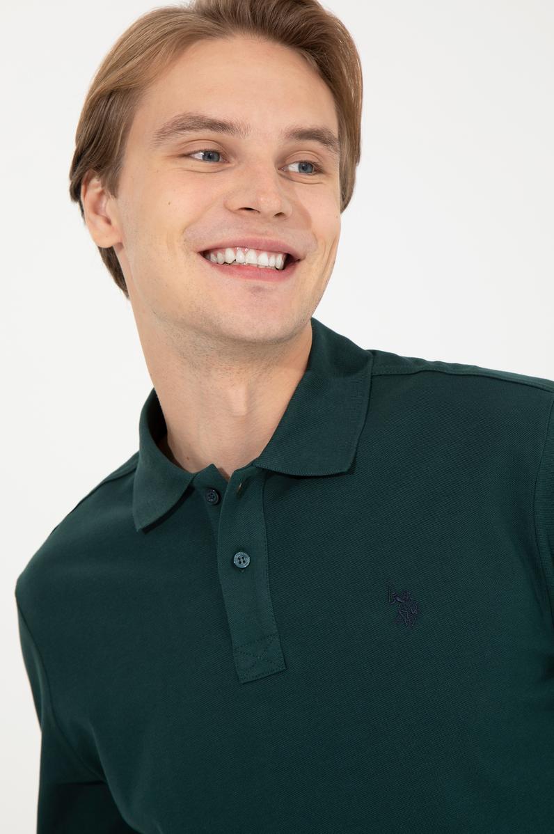 Erkek Koyu Yeşil Basic Sweatshirt